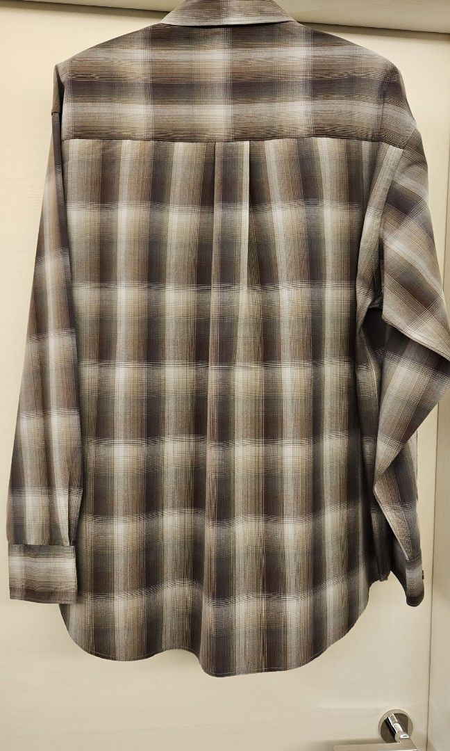 Wym Lidnm OMBRE CHECK LOOSE SHIRT 格仔恤衫, 男裝, 上身及套裝, T