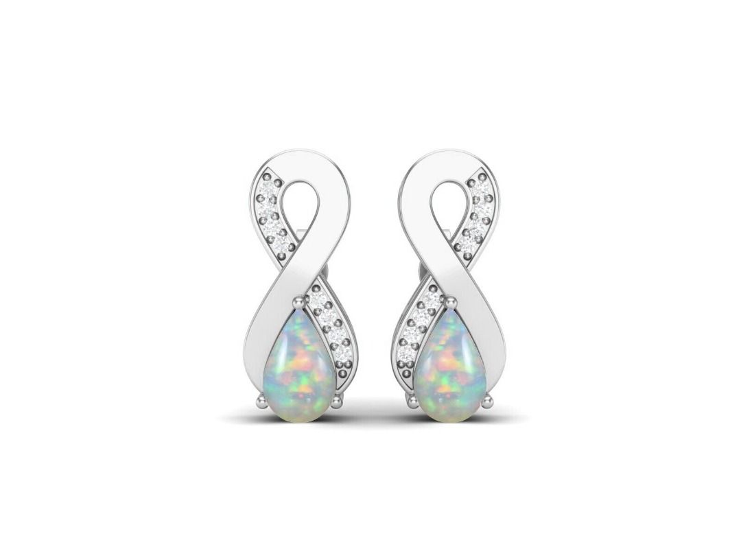 White gold womens earrings on sale