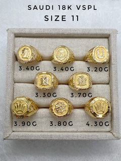 18K Gold Ring for Men size 11
