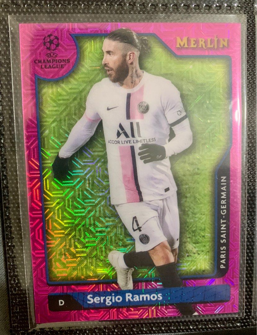 2021-22 Topps Merlin UEFA Champions League Pink Mojo Refractor 120/275 -  SERGIO RAMOS, Hobbies & Toys, Toys & Games on Carousell