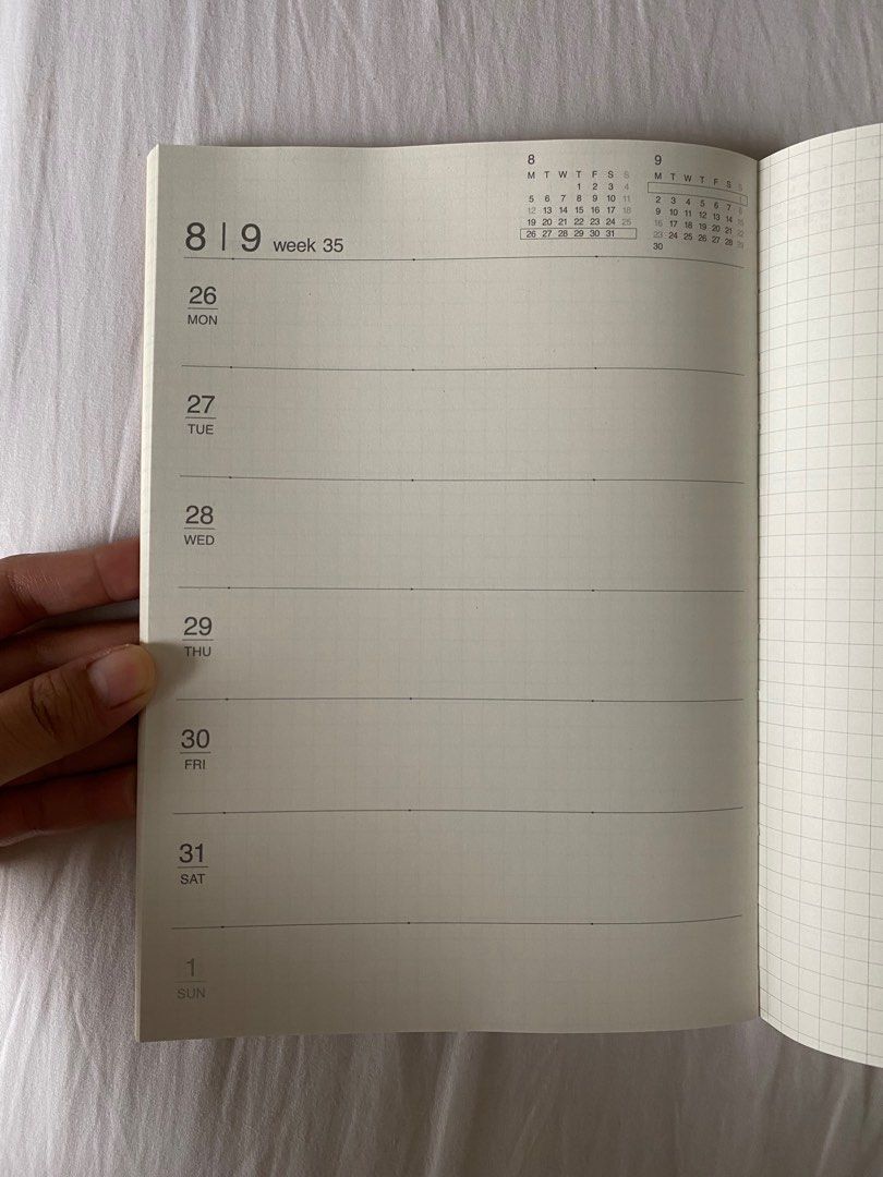 2024 Muji Craft Cover Monthly/Weekly Planner A5, Hobbies & Toys
