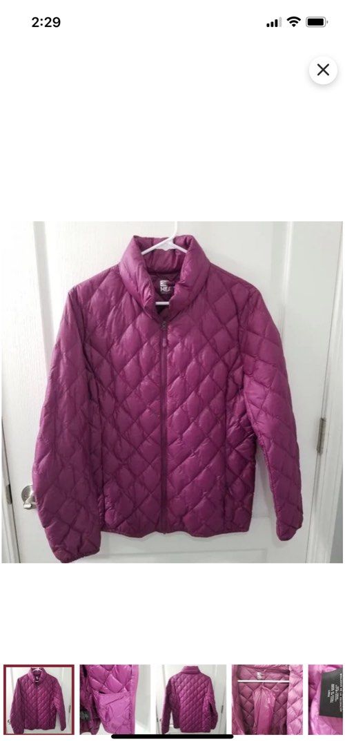 32 Degrees Light Down Jacket Quilted Full Zip Rose Pink XS
