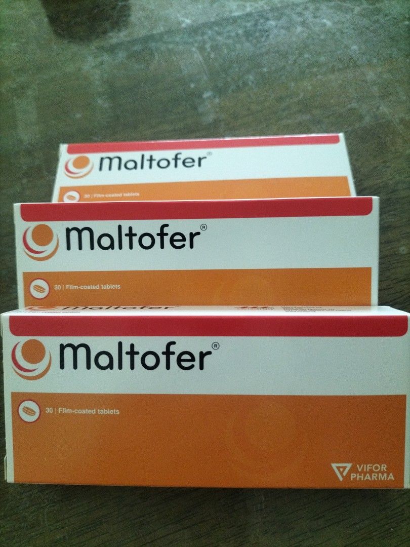 3 boxes Maltofer iron tablets, Health & Nutrition, Health Supplements