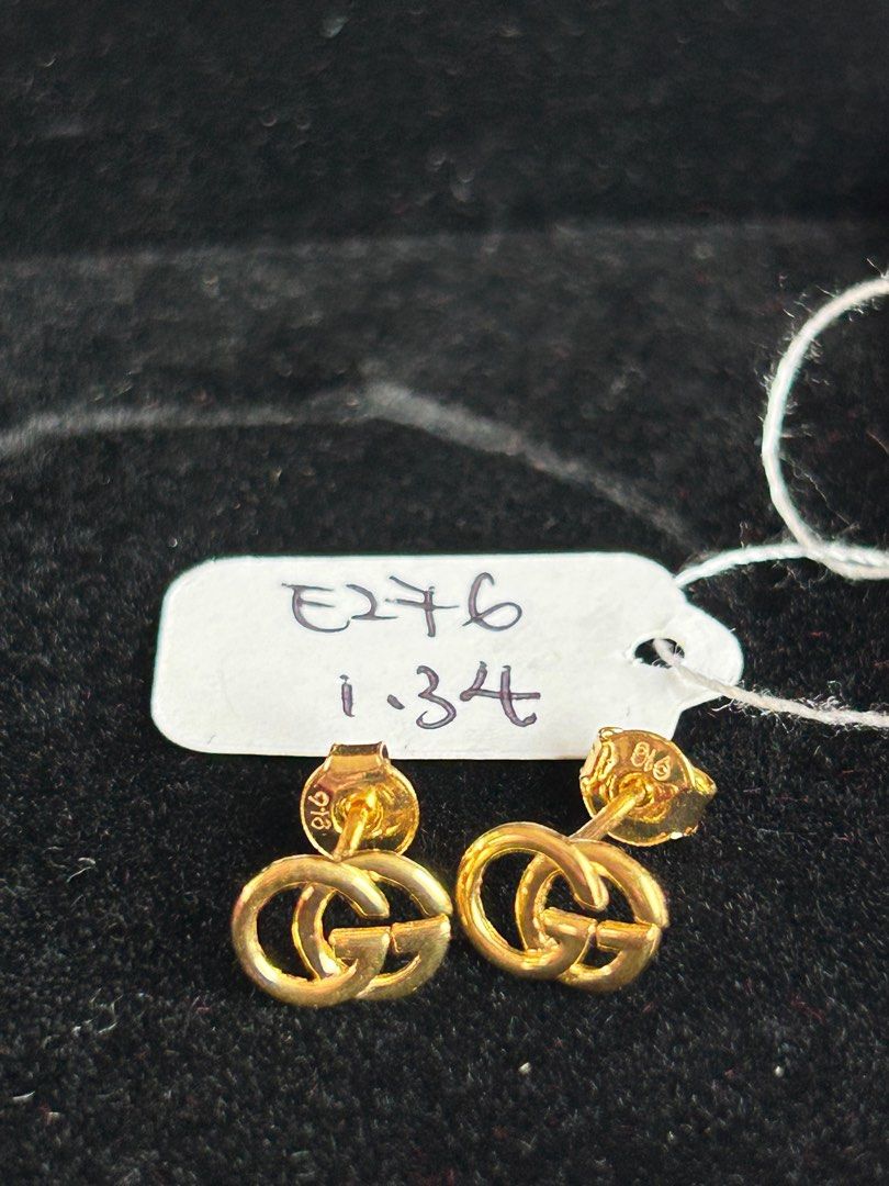 916 gold gucci studs earrings Women s Fashion Jewelry