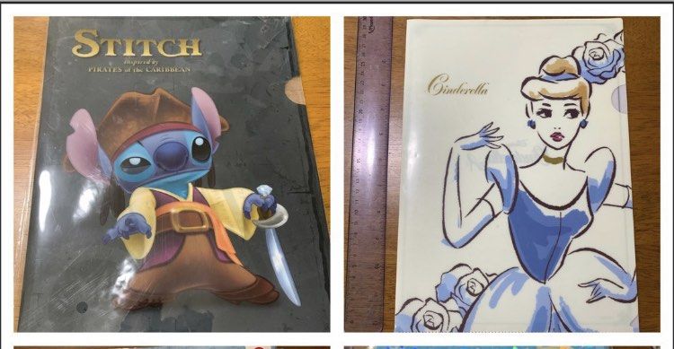 A4 folders Disney Cinderella, Stitch (Category: Stationery & School Supplies) located in Calamba. Submitted by cur8d (Listing ID 1235618467, Image 1). Description: 100 each.