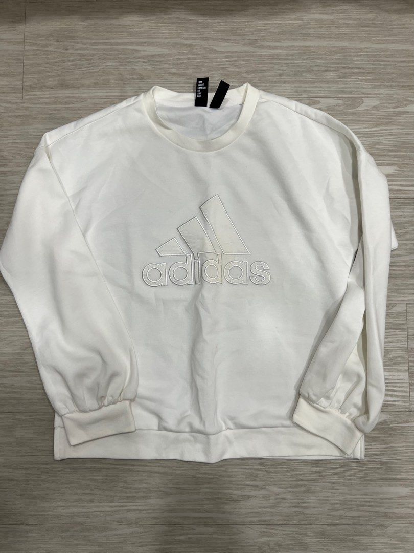 White top adidas pullover