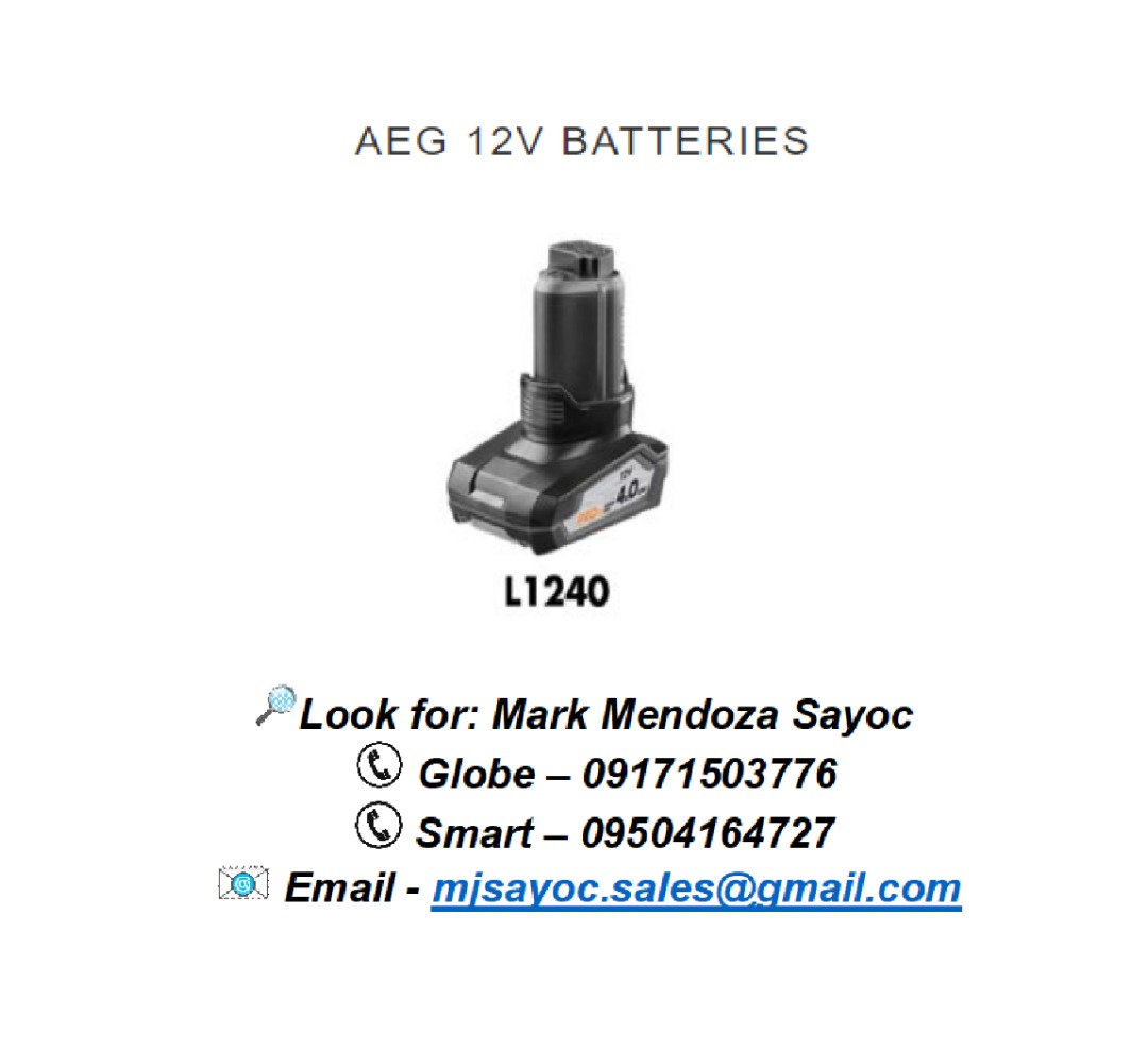 Aeg 12v battery deals