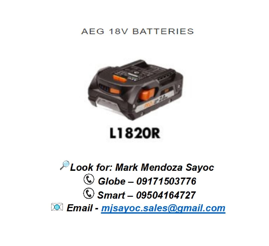 Batteries B1820R AEG Milwaukee 3000mAh 18V - Pack de 2