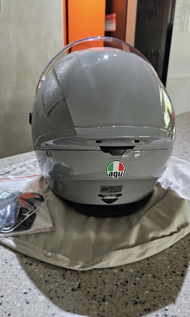 AGV K5 Jet Solid Nardo Grey, Motorcycles, Motorcycle Apparel on Carousell