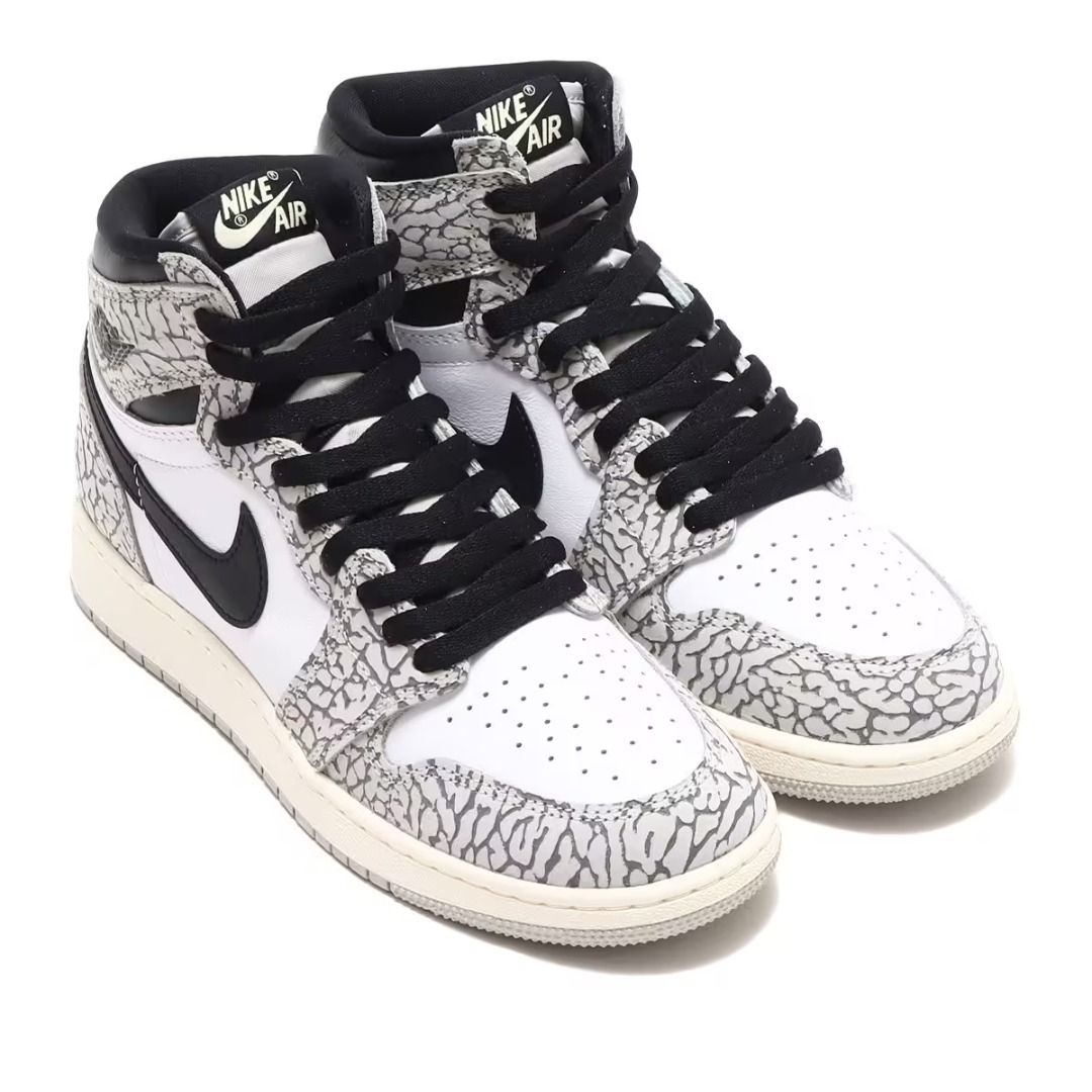 Air Jordan 1 Retro High OG GS White Cement, Women's Fashion