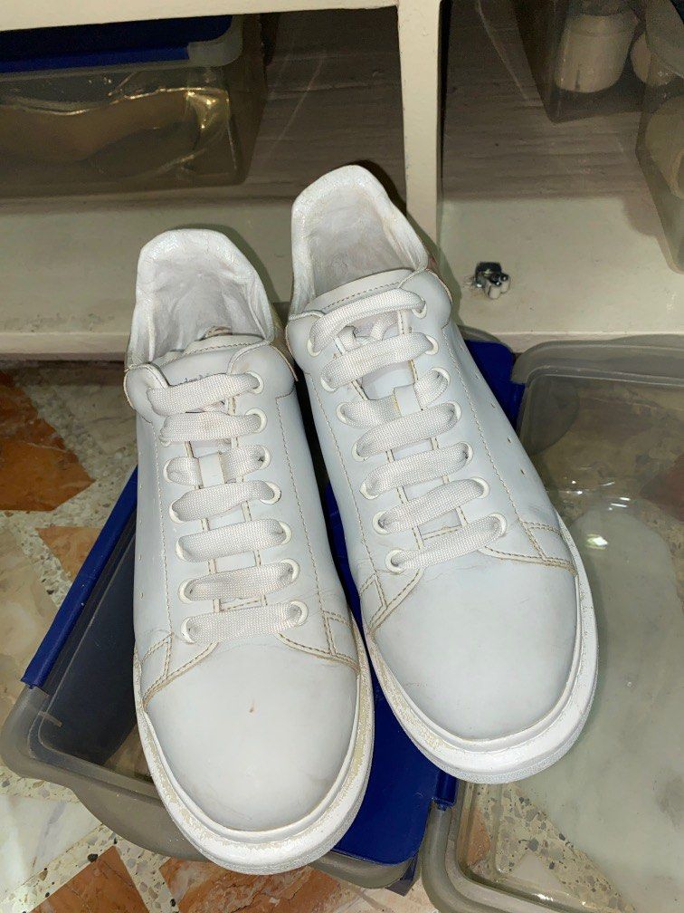 Alexander McQueen Men's Oversized Spray Sneakers 8 US / 41 EU White Grey |  eBay