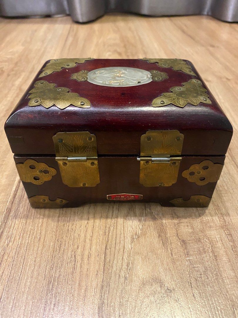Antique Chinese Wooden Jewellery Box Hobbies Toys Collectibles