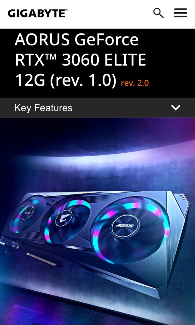 AORUS GeForce RTX™ 3080 MASTER 10G (rev. 1.0) Key Features