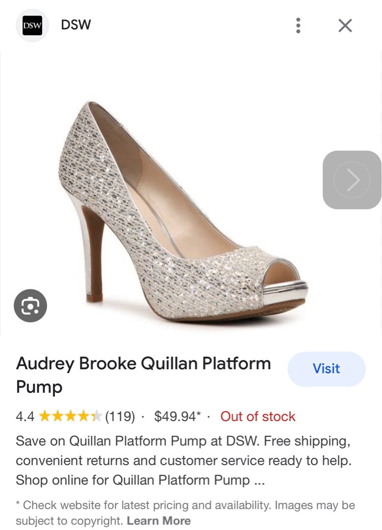 Audrey Brooke Formal Heels Size 8