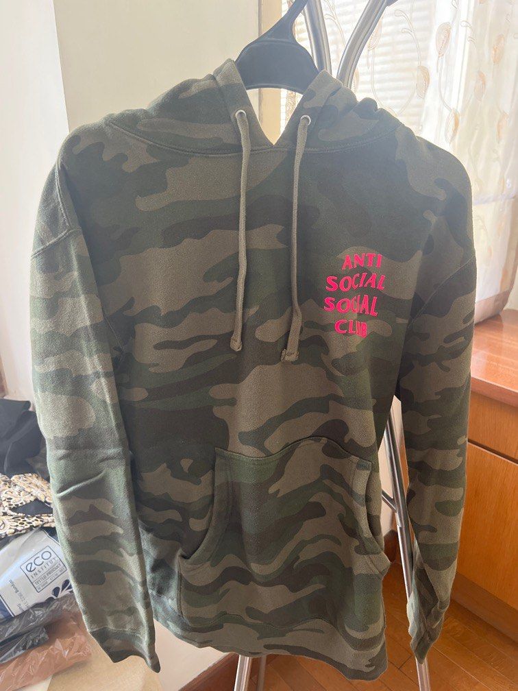 Authentic Anti Social Social Club ASSC Army Green Hoodie
