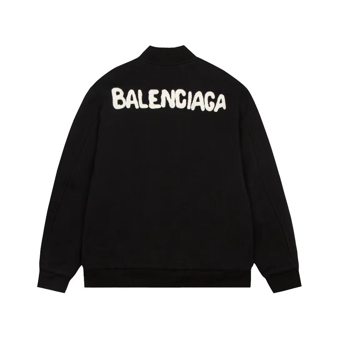 💎海外專櫃代購💎Balenciga巴黎世家毛巾繡字母logo棒球服棉衣外套, 男