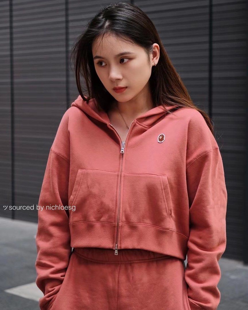 トップス APE HEAD ONE POINT CROPPED ZIP HOODIE APE HEAD ONE POINT CROPPED ZIP HOODIE L A BATHING APE（ア