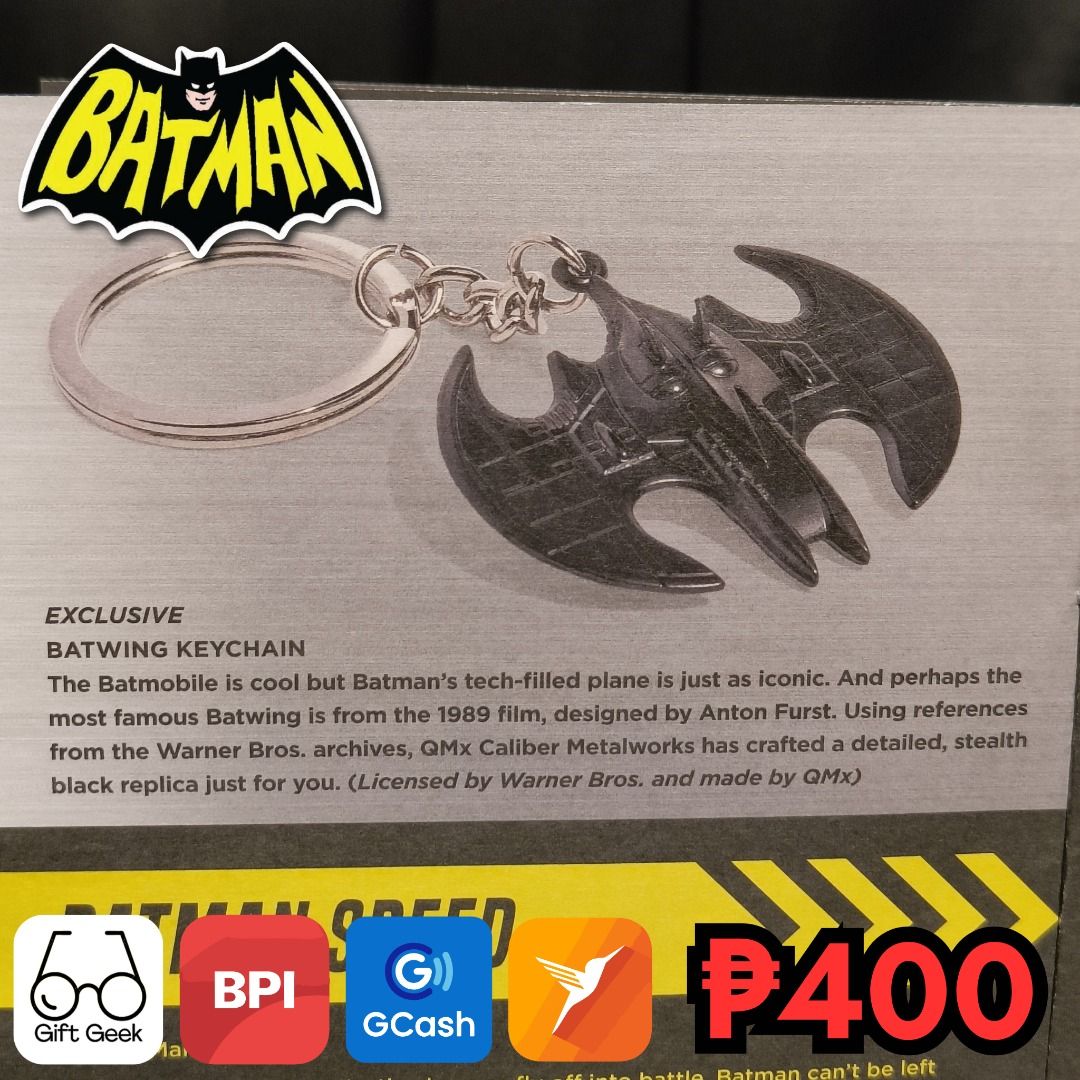 BATMAN BATWING Key Chain Stealth Edition Keychain LOOTCRATE Exclusive