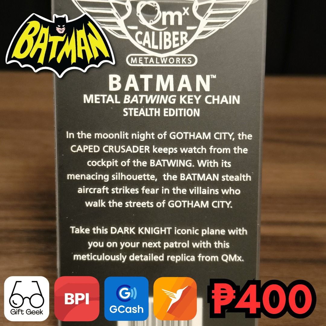 BATMAN BATWING Key Chain Stealth Edition Keychain LOOTCRATE Exclusive