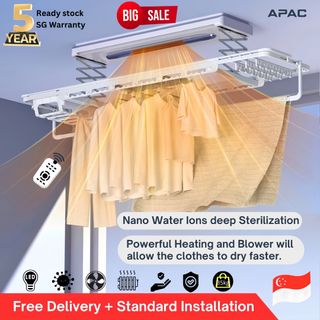 Drying Rack for Clothes Intelligent Electric-Drive Airer Automatic Lifting  Remote Control Drying Clothesline Pole Clothing