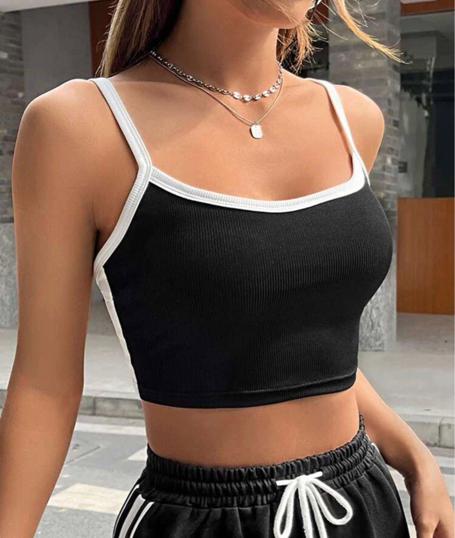 Black Cami Crop Top