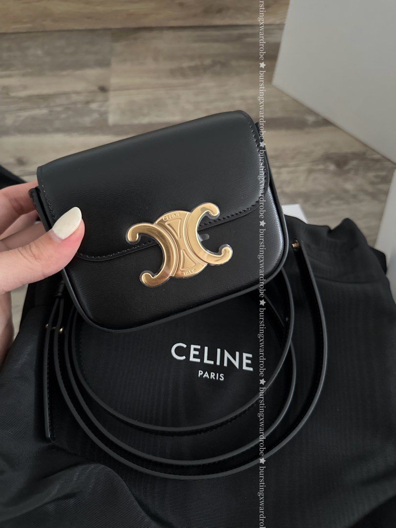 MINI CLAUDE IN SHINY CALFSKIN - BLACK