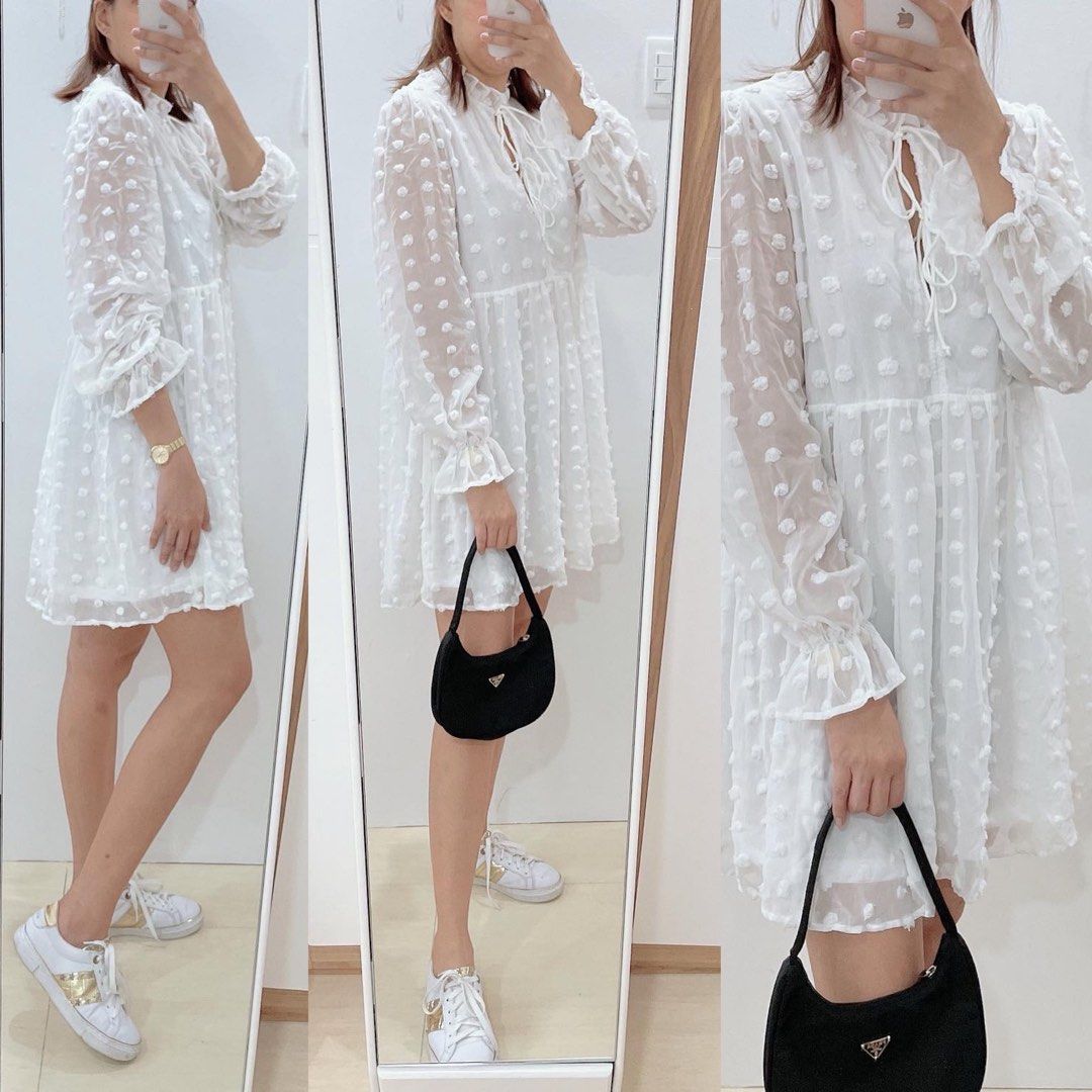 White Shein Dress, Women's Fashion, Dresses & Sets, Dresses on Carousell