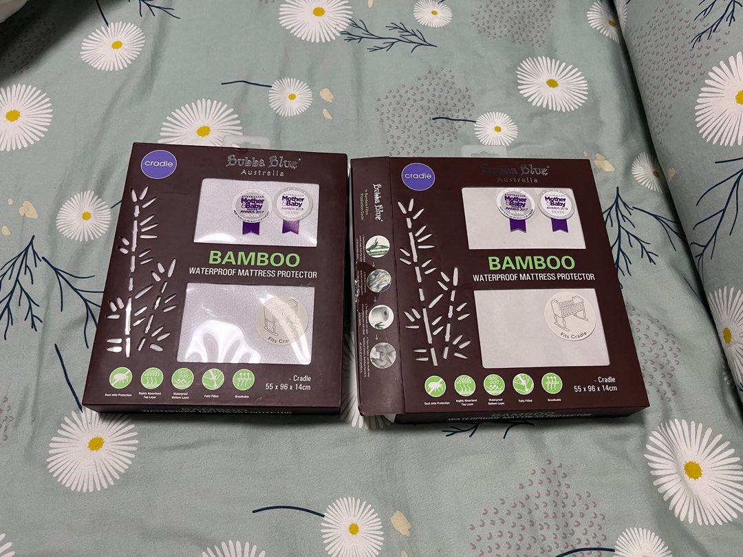 Bubba Blue bamboo waterproof mattress protector cradle Babies