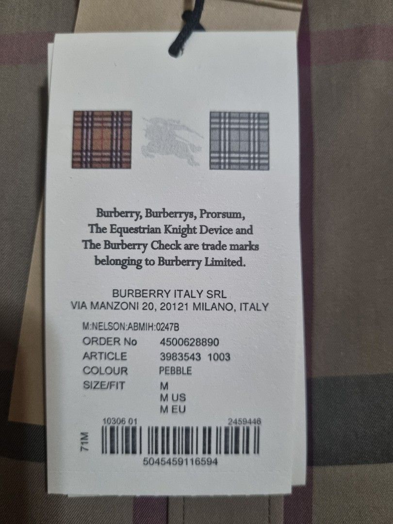 burberry shirt tag