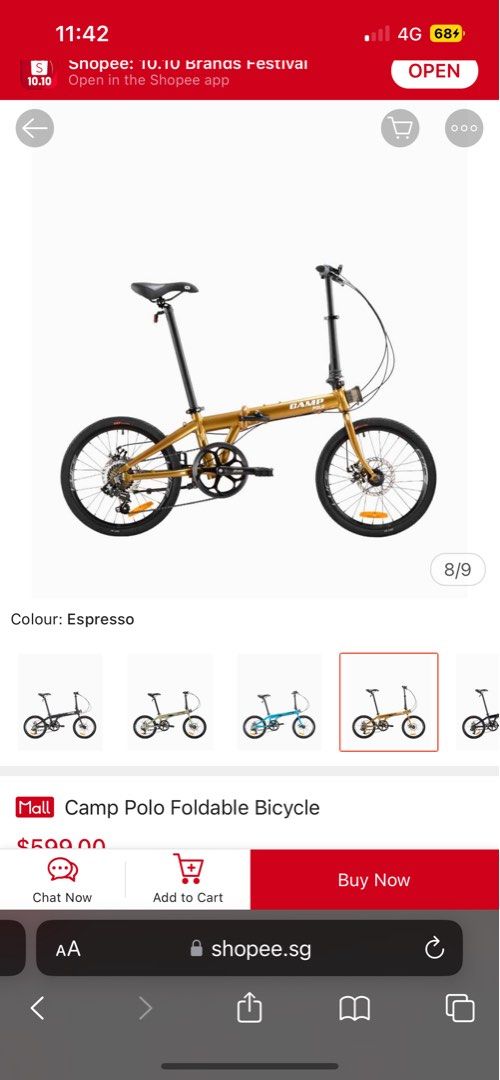 Aleoca folding bicycle clearance