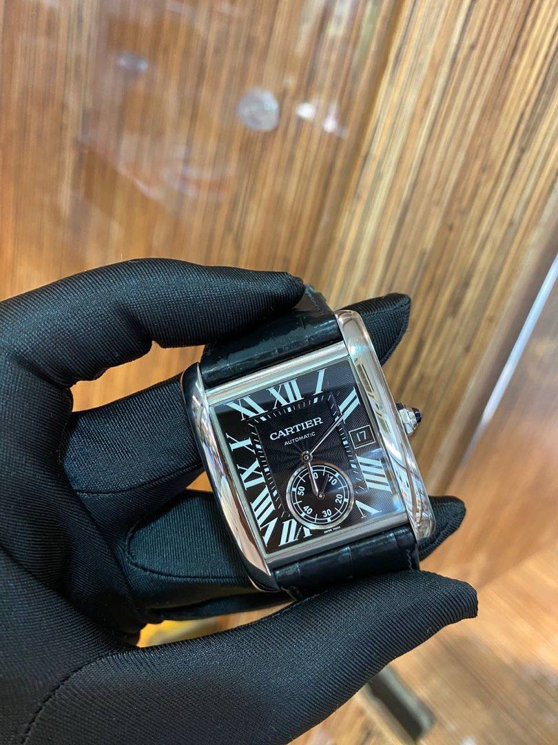 Cartier tank mc black sales