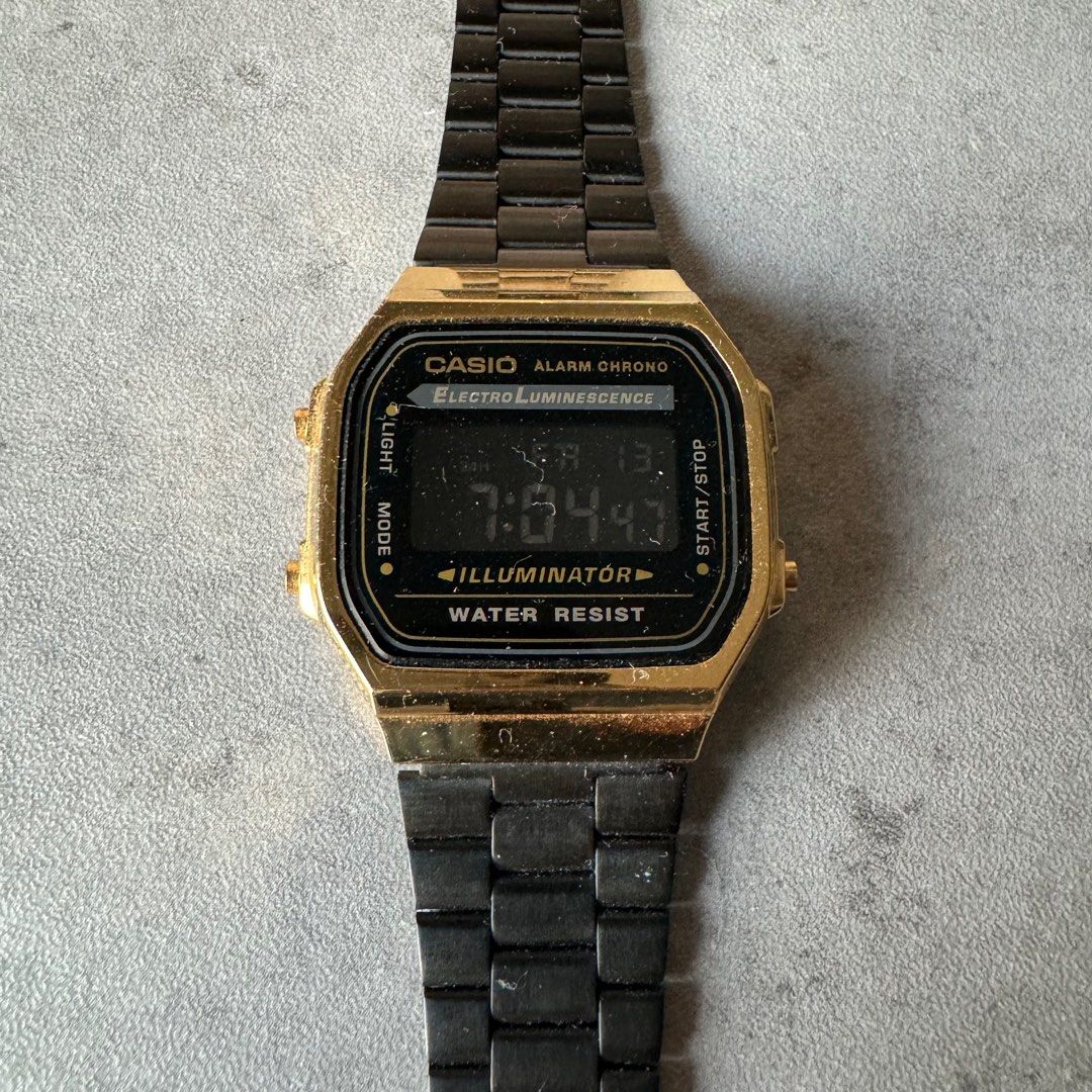 Casio classic cheap black gold