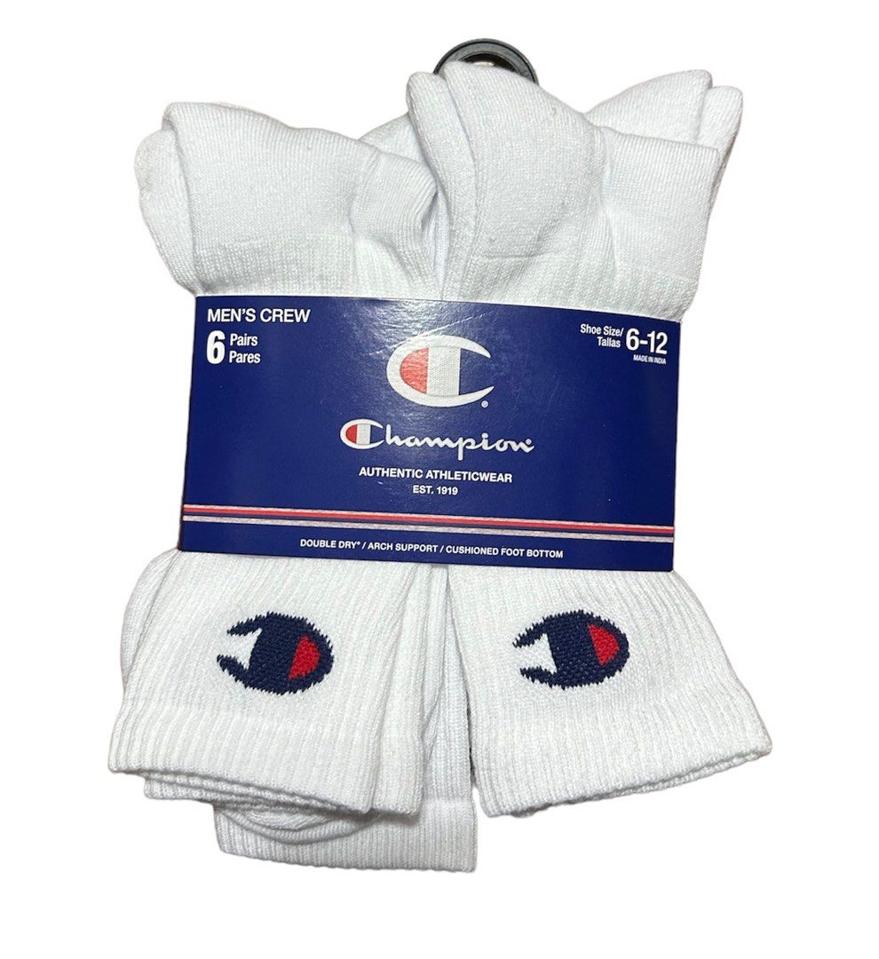 Champion Authentic Crew Socks (Category: Socks) located in Makati City. Submitted by al_ways.ph (Listing ID 1260324915, Image 1). Description: Selling Champion Authentic Socks for 330 pesos per pair. Fits size 6-12 US men Location: Magallanes Makati City MOP: Gcash/ BDO Shipping must be shouldered by the buyer via gogo, lalamove, grab etc You can also check my shop in FB and IG :) FB Page: AL-Ways PH IG: @al_ways.ph .