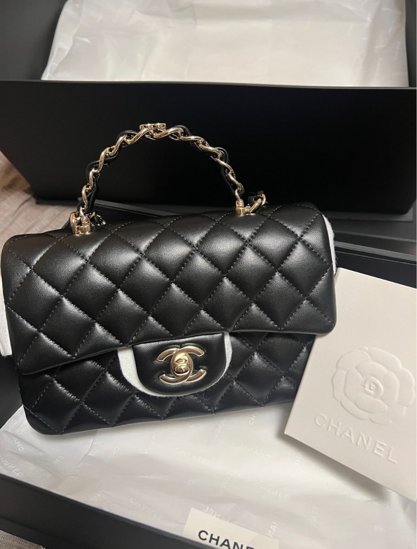 Chanel 23K Classic flap handle, Luxury, Bags & Wallets on Carousell