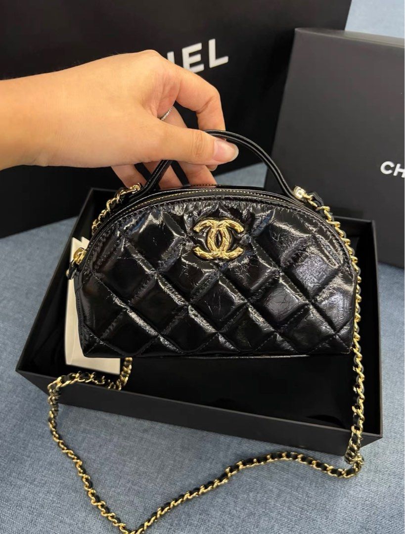 Chanel 23K patent Crossbody, Luxury, Bags & Wallets on Carousell