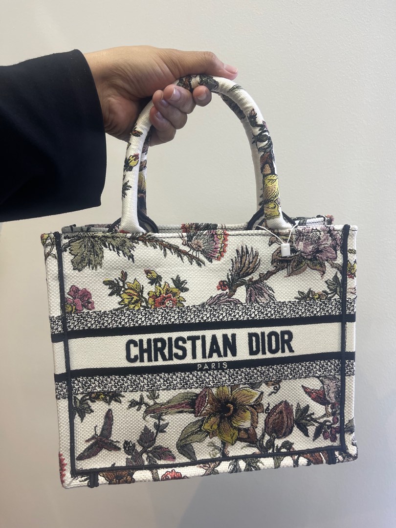 Christian Dior Book Tote Small Multicolor Jardin Botanique Embroidery Bag