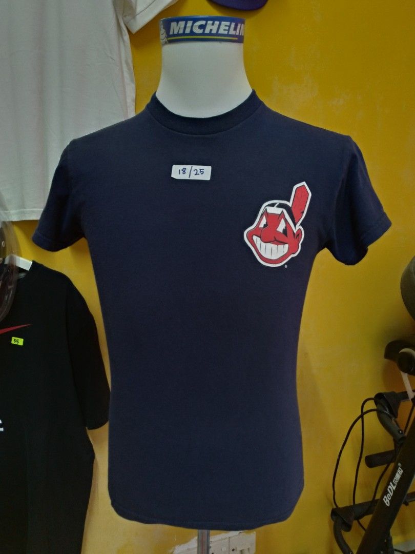 Mens MLB Team Apparel CLEVELAND INDIANS Baseball Polo Golf Shirt BLACK –