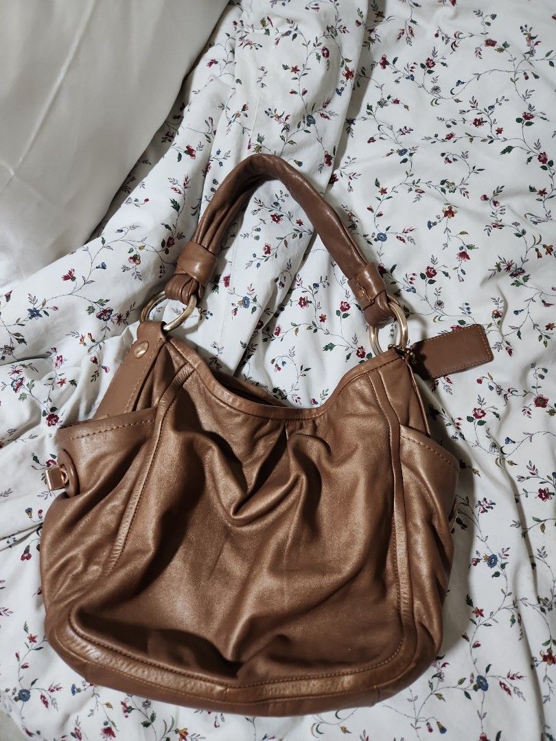 Coach parker leather shoulder light brown handbag Women s Fashion Bags Wallets Shoulder Bags on Carousell