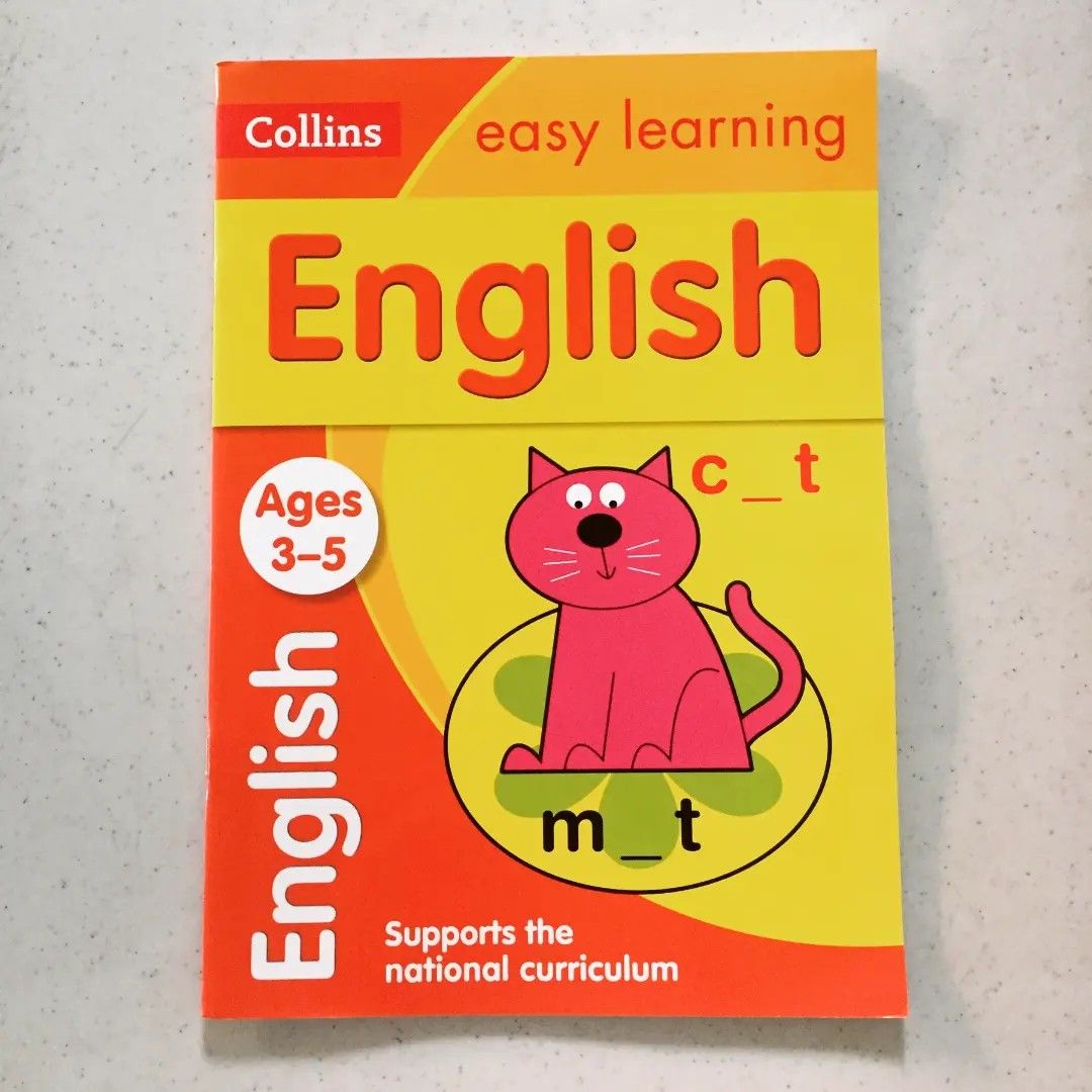 Collins: English (Ages 3-5) (Category: Children's Books) located in Angono. Submitted by proginosko (Listing ID 1260322822, Image 1). Description: Collins: English (Ages 3-5) - new condition - colored pages - P190 ---- Reservation period: 2 days MoD: LBC/ Shopee checkout MoP: GCash.