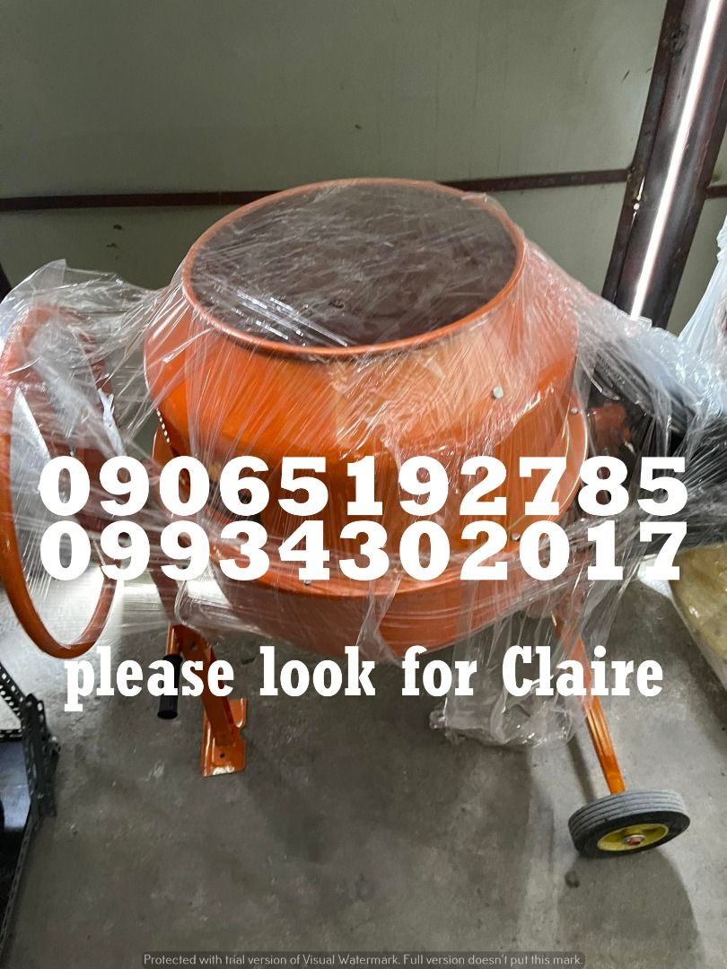 Concrete Mixer (Category: Construction Tools & Equipment) located in Makati City. Submitted by claire_joy (Listing ID 1260316768, Image 2). Description: CONTACT DETAILS: 📌 0-9-9-3-4-3-0-2-0-1-7 📌0-9-0-6-5-1-9-2-7-8-5 🧭LOCATION: 📍Manila Mayhaligue St. Abad Santos Manila 📍Cavite Centennial Rd Kawit Cavite note: price may change without prior notice..
