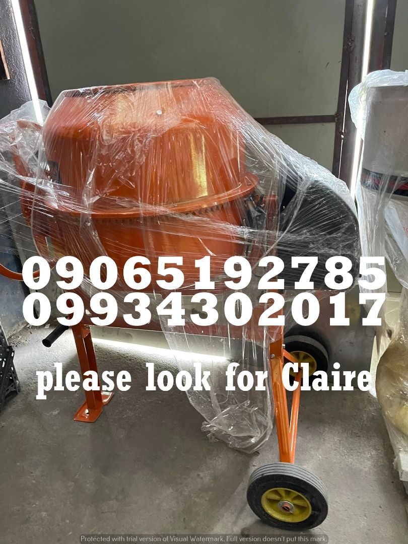 Concrete Mixer (Category: Construction Tools & Equipment) located in Makati City. Submitted by claire_joy (Listing ID 1260316768, Image 1). Description: CONTACT DETAILS: 📌 0-9-9-3-4-3-0-2-0-1-7 📌0-9-0-6-5-1-9-2-7-8-5 🧭LOCATION: 📍Manila Mayhaligue St. Abad Santos Manila 📍Cavite Centennial Rd Kawit Cavite note: price may change without prior notice..