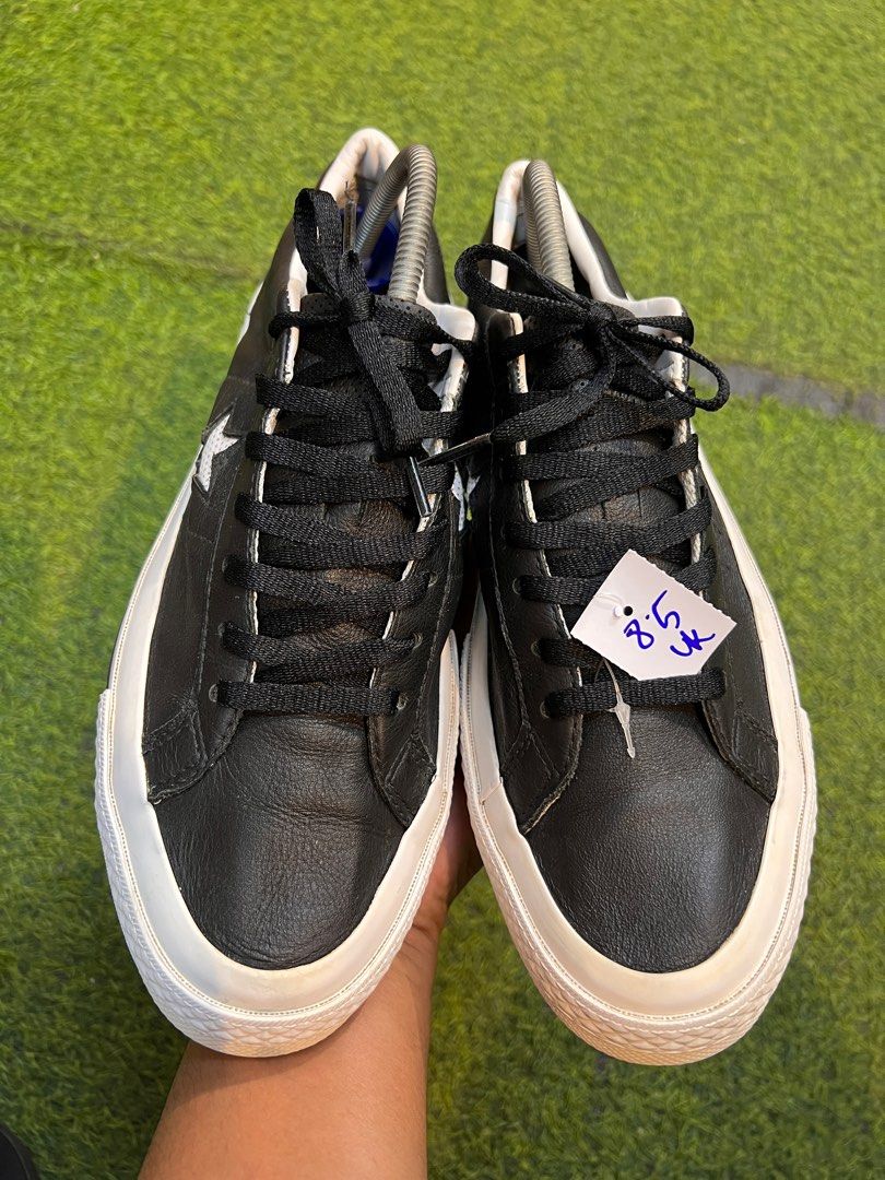 One star metallic leather low top discount