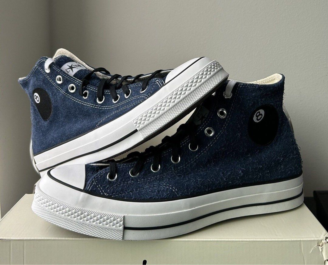 Converse X Stussy 8ball, Men's Fashion, Footwear, Sneakers on Carousell