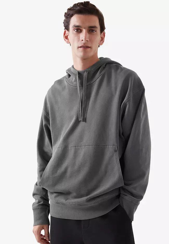 COS Oversized Fit Washed Hoodie XS Men s Fashion Tops Sets