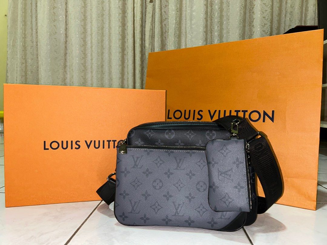 LV trio pochette sling bag, Men's Fashion, Bags, Sling Bags on Carousell