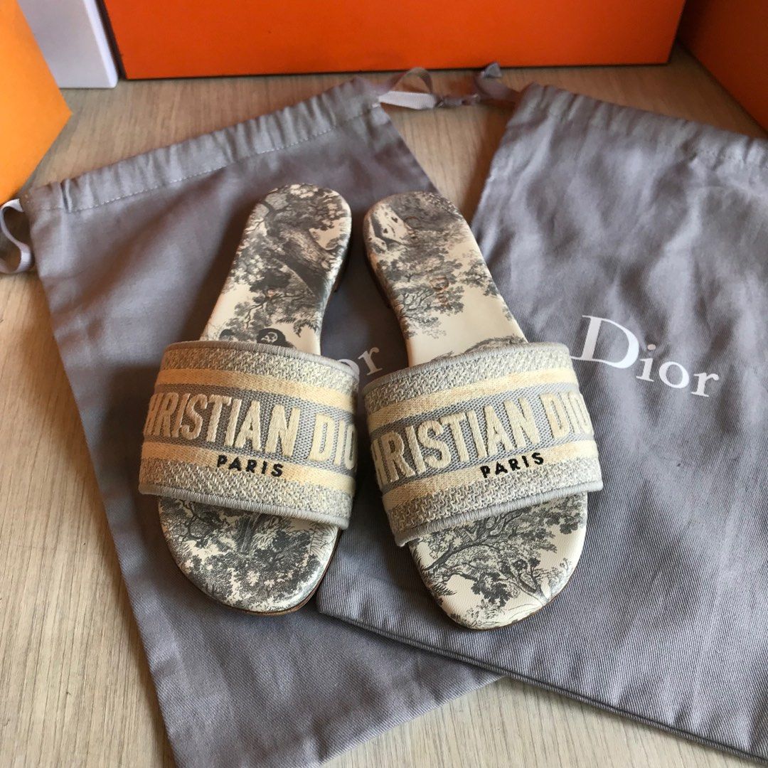 Christian Dior Neutral Navy Embroidered Cotton Dway 2025