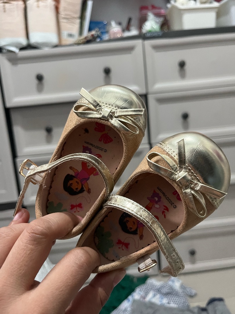 Dora Gold Doll Ballet Shoes, Babies & Kids, Babies & Kids Fashion on