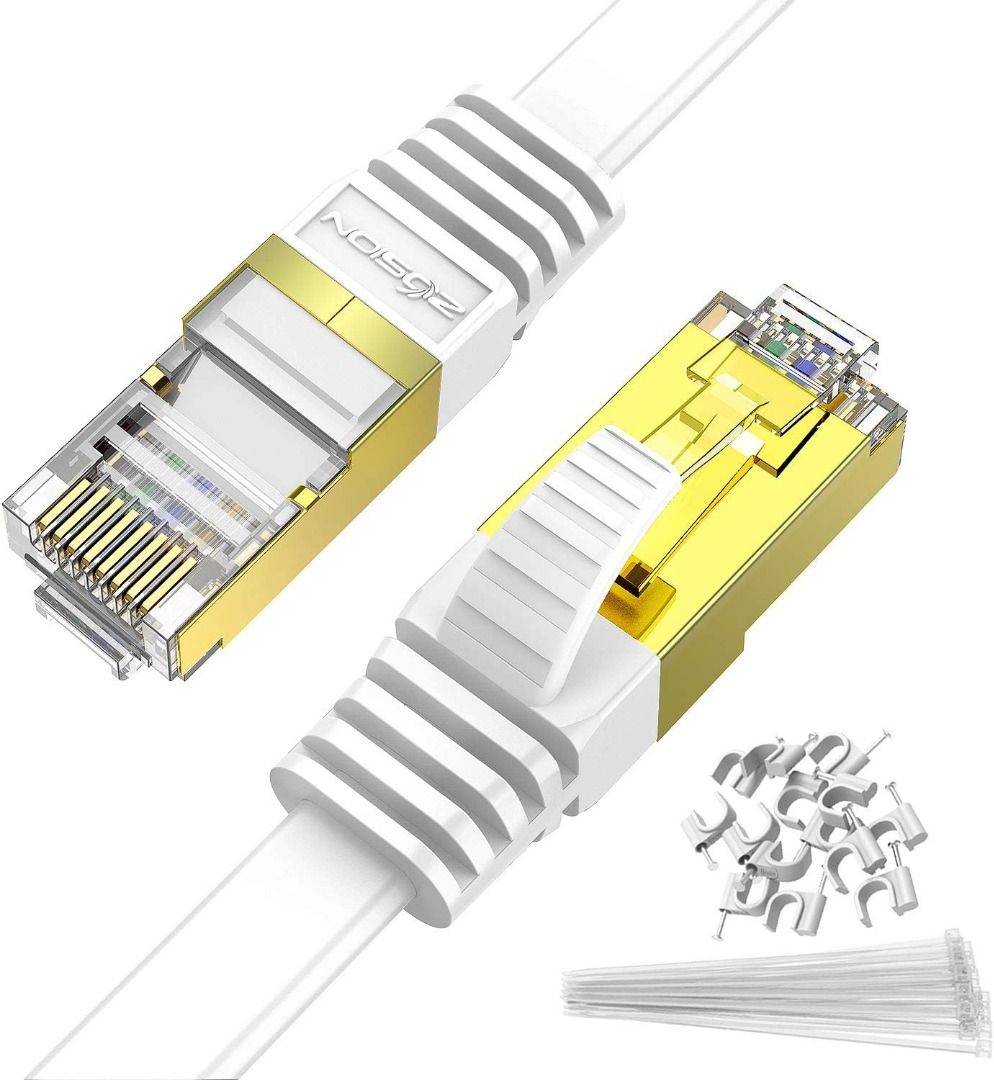  Cat 7 Ethernet Cable 3 ft 6 Pack (Highest Speed Cable) Cat7  Flat Shielded Ethernet Patch Cables - Internet Cable for Modem, Router,  LAN, Computer - Compatible with Cat 5e, Cat 6 Network : Electronics