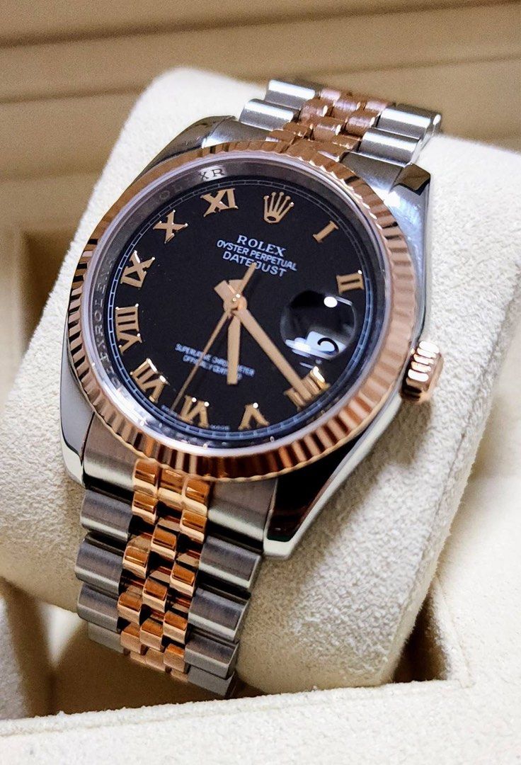 Rolex datejust 36 best sale black dial roman numerals