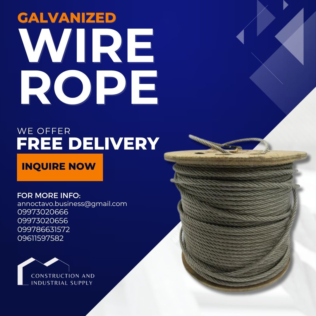 GI Wire Rope | Galvanized Wire Rope Non Rotating | Wire Rope for ...
